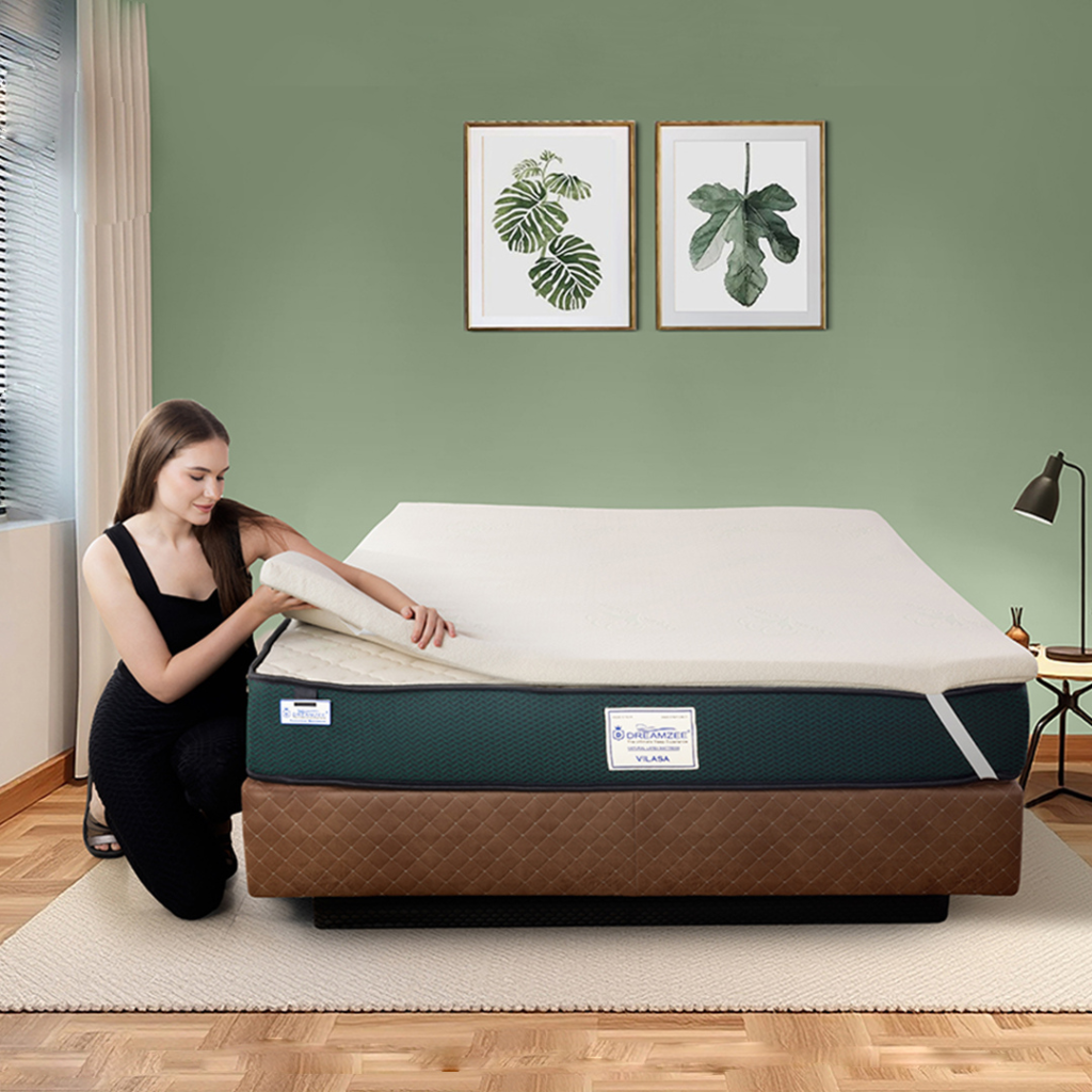 Dreamzee Natural Latex Topper for single bed mattress