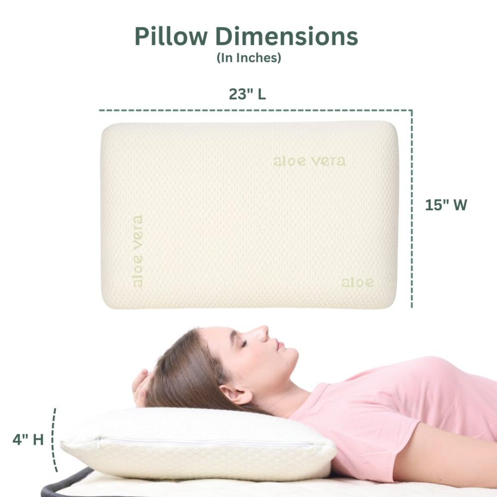 100% Natural Latex Certified Organic Standard Pillow ( Size - 23 x 15 x 4 Inches ) - Image 7