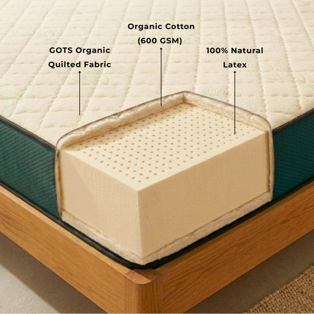 100% natural latex mattress vilasa
