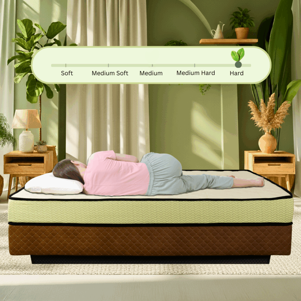 Comfort meter Latex with coir mattress hard comfort